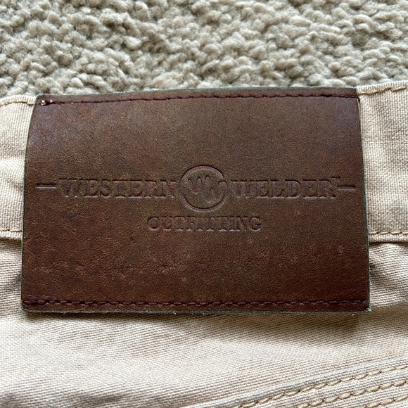 Western Welder Outfitters Quick Draw Khaki Jeans Men’s 32x30 Workwear Gorpcore - Picture 11 of 13